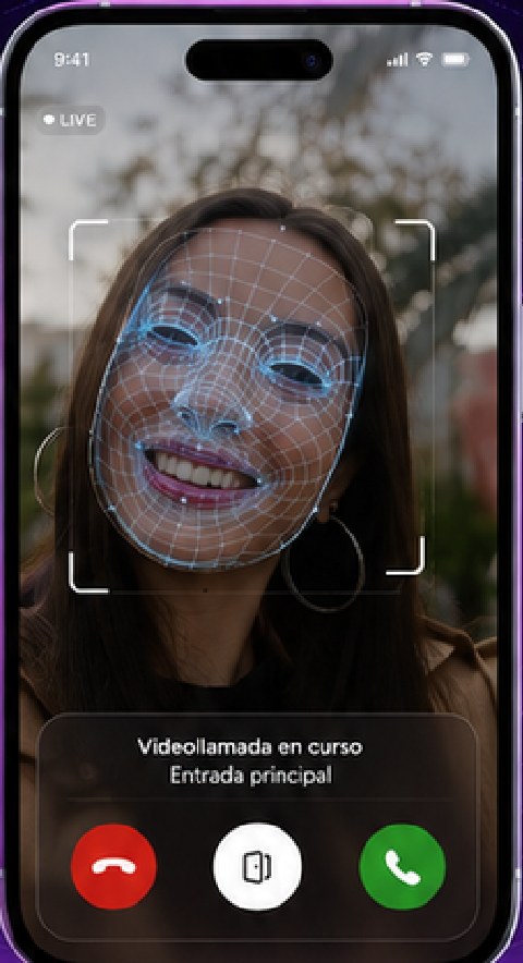 Videollamada con reconocimiento facial en la app Verki